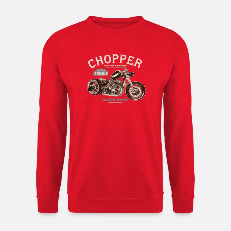 Chopper Custom Engine - Unisex sweater - rød