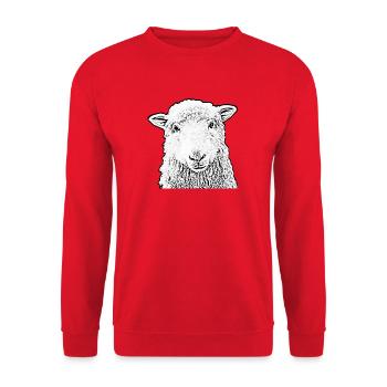 mouton - Sweat-shirt Unisexe - rouge - Devant - Alina (178cm) & Michal (187cm)