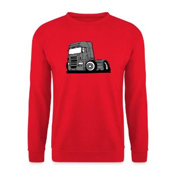 Chauffeur professionnel de véhicule poids lourd - Sweat-shirt Unisexe - rouge - Devant - Alina (178cm) & Michal (187cm)