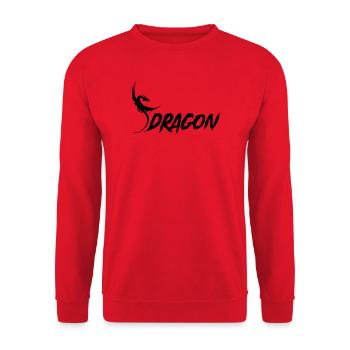 Dragon - Drache - Unisex Pullover - Rot - Vorne - Alina (178cm) & Michal (187cm)