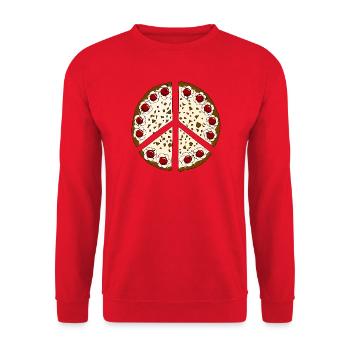 Tarte de la paix gâteau la paix douce douce drôle - Sweat-shirt Unisexe - rouge - Devant - Alina (178cm) & Michal (187cm)