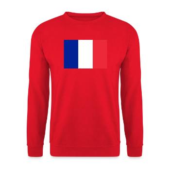 drapeau autocollant du drapeau de la France - Sweat-shirt Unisexe - rouge - Devant - Alina (178cm) & Michal (187cm)
