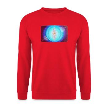Creation light of divine purification - Unisex Sweatshirt - red - Front - Alina (178cm) & Michal (187cm)
