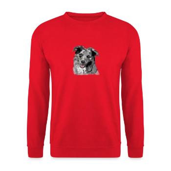 Australian Shepherd - Unisex Pullover - Rot - Vorne - Alina (178cm) & Michal (187cm)