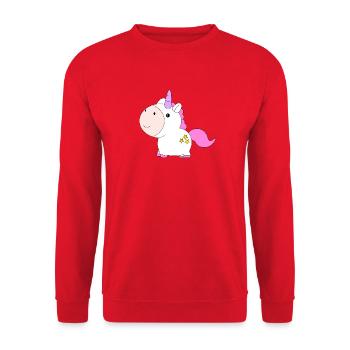 Licorne licorne - Sweat-shirt Unisexe - rouge - Devant - Alina (178cm) & Michal (187cm)