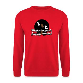 Les animaux écureuils adorent les dictons des amoureux des animaux - Sweat-shirt Unisexe - rouge - Devant - Alina (178cm) & Michal (187cm)