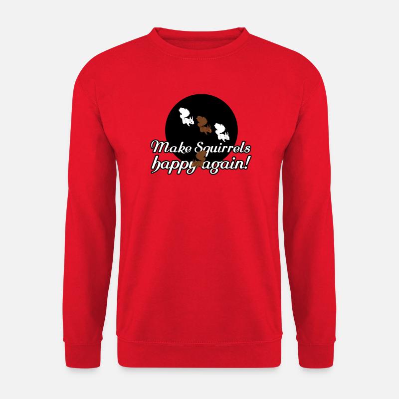 Eichhörnchen Tiere Liebe Tierfreund Sprüche - Unisex Pullover - Rot