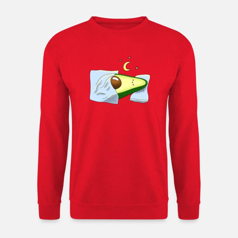 Avocado Schlafshirt Pyjama Geschenk zum Schlafen - Unisex Pullover - Rot