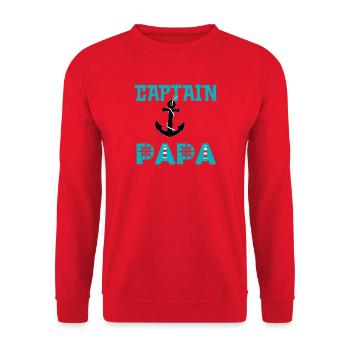 captain papa - Sweat-shirt Unisexe - rouge - Devant - Alina (178cm) & Michal (187cm)