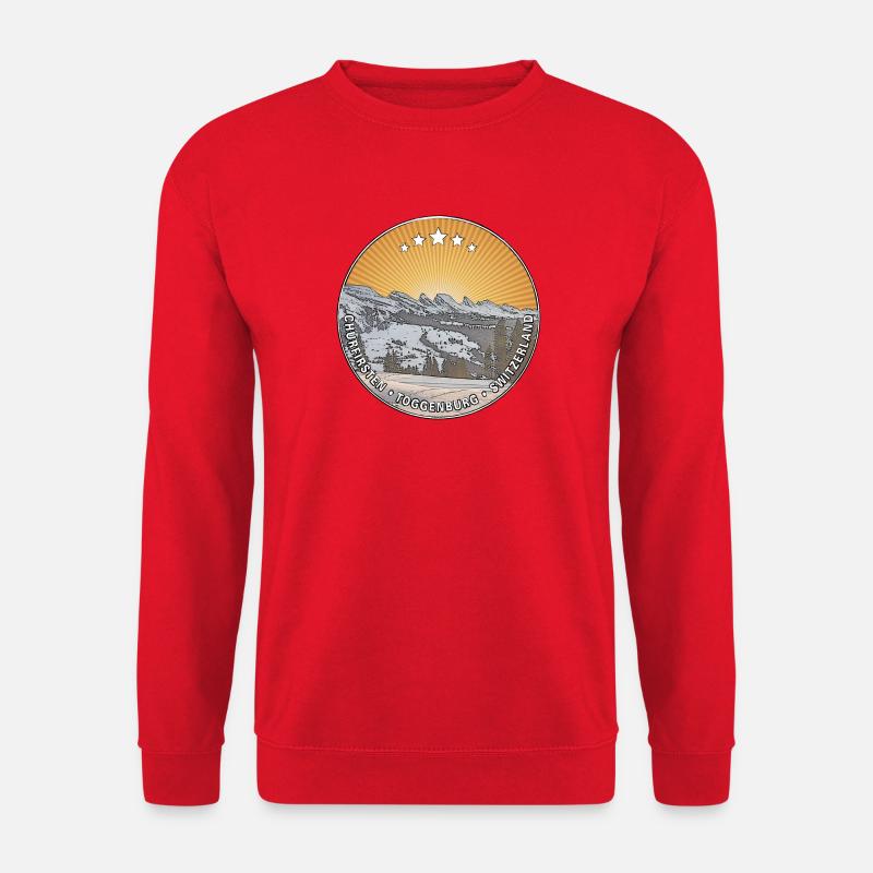 Churfirsten Toggenburg Switzerland - Unisex Pullover - Rot