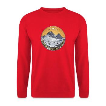 St Anton | Arlberg | Austria - Unisex Pullover - Rot - Vorne - Alina (178cm) & Michal (187cm)