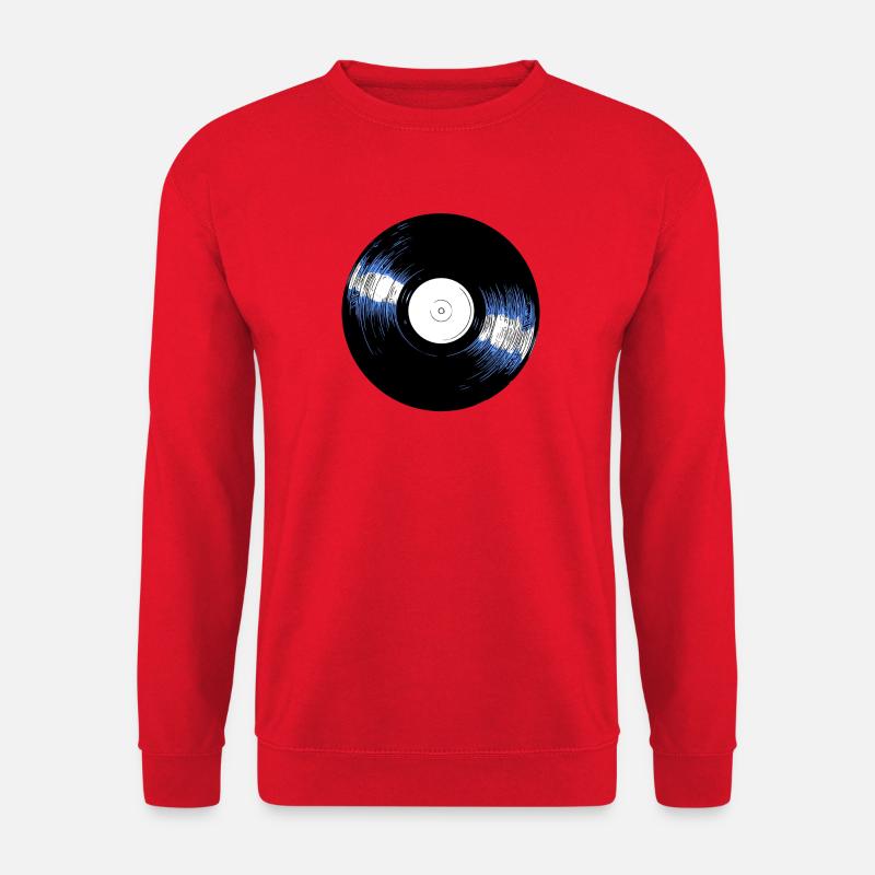 Vinyl Schallplatte Retro - Unisex Pullover - Rot