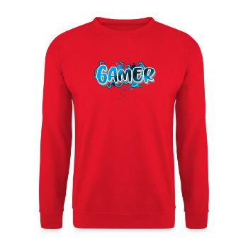Gamer - Unisex Pullover - Rot - Vorne - Alina (178cm) & Michal (187cm)