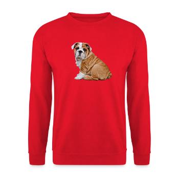 Bulldog - Unisex Pullover - Rot - Vorne - Alina (178cm) & Michal (187cm)