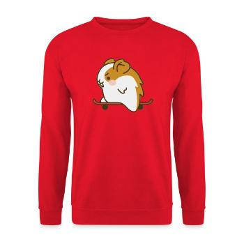 Hamster - Sweat-shirt Unisexe - rouge - Devant - Alina (178cm) & Michal (187cm)