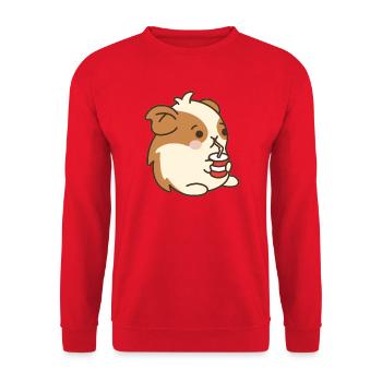 Hamster - Unisex Pullover - Rot - Vorne - Alina (178cm) & Michal (187cm)
