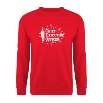 PDG - Chief Executive Officer - Sweat-shirt Unisexe - rouge - Devant - Alina (178cm) & Michal (187cm)
