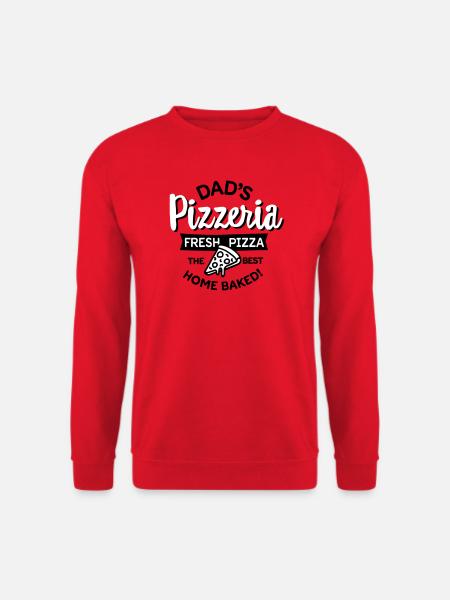 Dad’s Pizzeria Daddy pizza baker cuisine extérieure - Sweat-shirt Unisexe - rouge