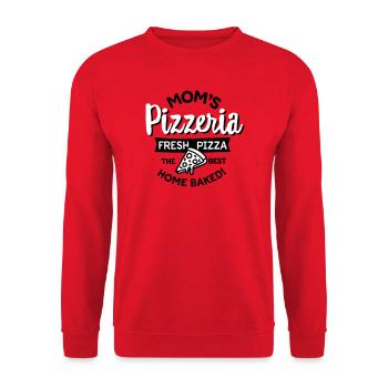 Moms's Pizzeria Mama Pizza Bäcker Muttertag Mutti - Unisex Pullover - Rot - Vorne - Alina (178cm) & Michal (187cm)