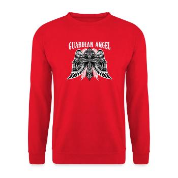 guardian angel angel - Unisex Sweatshirt - red - Front - Alina (178cm) & Michal (187cm)