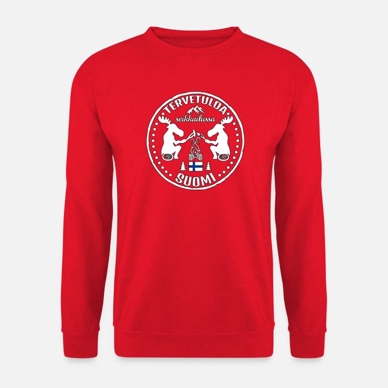 Finnland Suomi Willkommen Abenteuer Design - Unisex Pullover - Rot