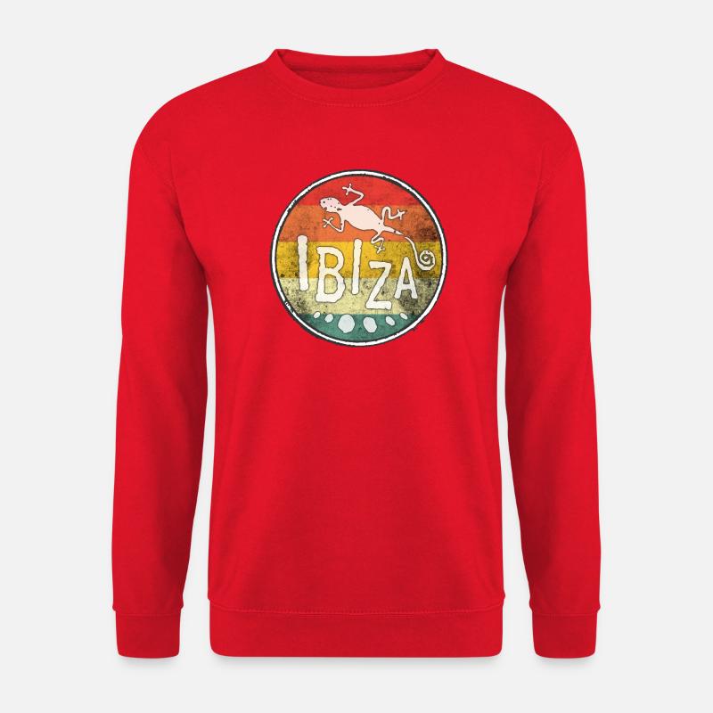 Ibiza Gecko Retro Vintage Design - Unisex Pullover - Rot
