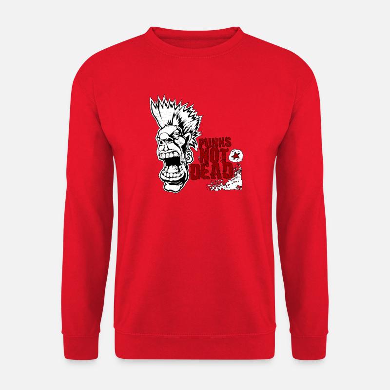 Punks not dead - Unisex Sweatshirt - red
