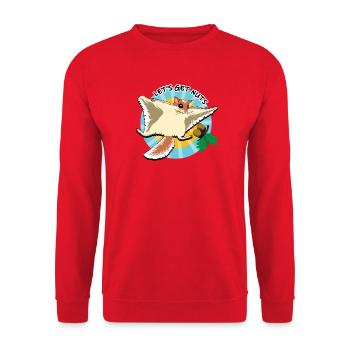 Flying Squirrel - Let's Get Nuts - Unisex Sweatshirt - red - Front - Alina (178cm) & Michal (187cm)