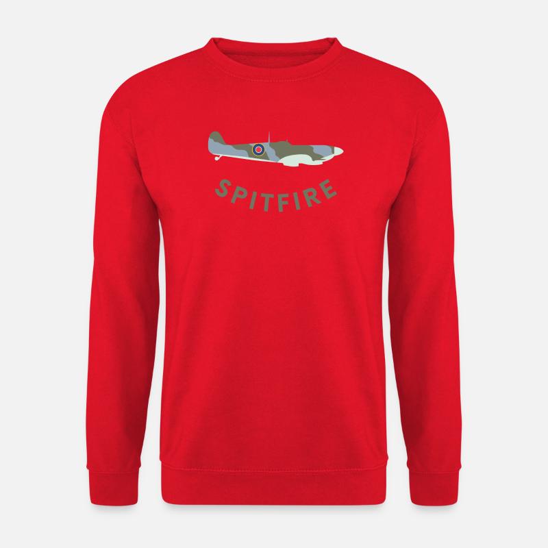 Spitfire fighter plane - Unisex Sweatshirt - red