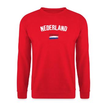 Drapeau des Pays-Bas coups de pinceau - Sweat-shirt Unisexe - rouge - Devant - Alina (178cm) & Michal (187cm)
