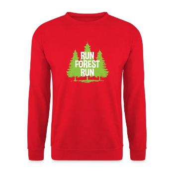 Run Forest Run - Sweat-shirt Unisexe - rouge - Devant - Alina (178cm) & Michal (187cm)