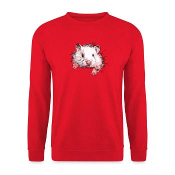 Hamster - Unisex Pullover - Rot - Vorne - Alina (178cm) & Michal (187cm)
