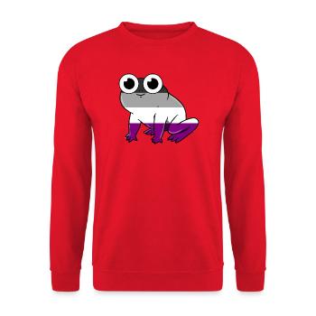 Grenouille Ace Pride - Sweat-shirt Unisexe - rouge - Devant - Alina (178cm) & Michal (187cm)