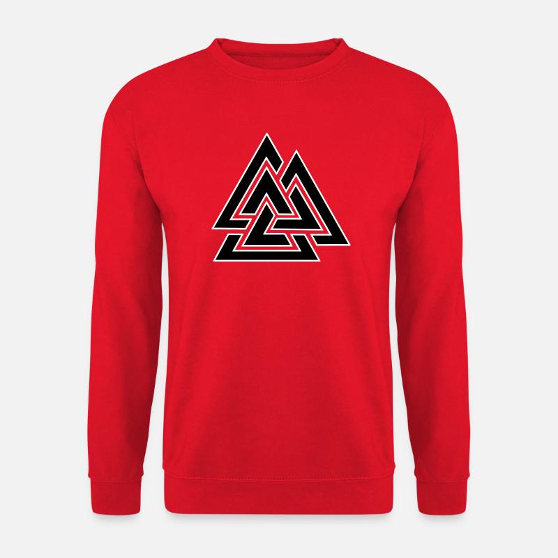 Triangular intertwined pattern - Unisex Sweatshirt - red