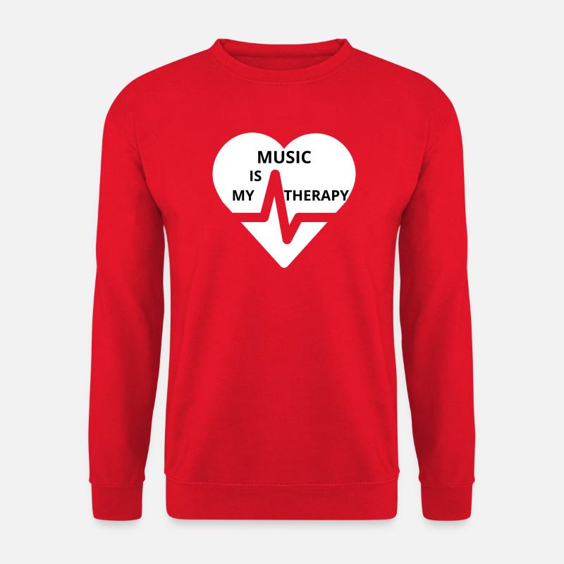 Musiktherapie Herzdesign - Unisex Pullover - Rot
