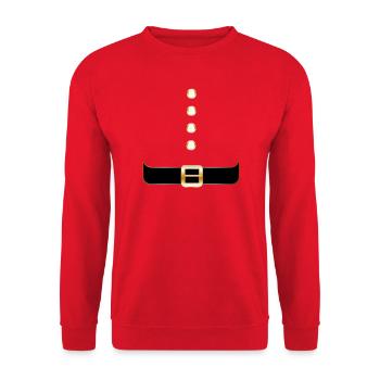 Golden Belt Minimal Line Art - Unisex Sweatshirt - red - Front - Alina (178cm) & Michal (187cm)