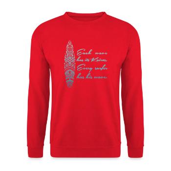 SURFEN, MAORI, SURFEN, SURFER - Unisex Pullover - Rot - Vorne - Alina (178cm) & Michal (187cm)