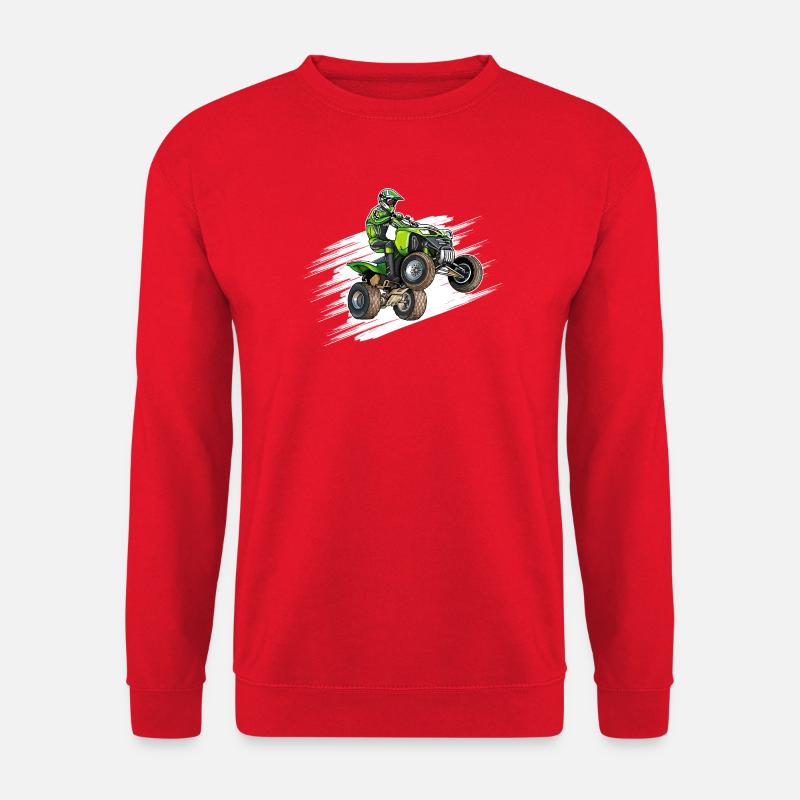 Motorrad, Quad - Unisex Pullover - Rot