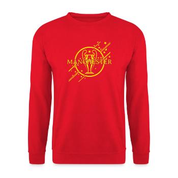 Manchester Yellow - Unisex Sweatshirt - red - Front - Alina (178cm) & Michal (187cm)