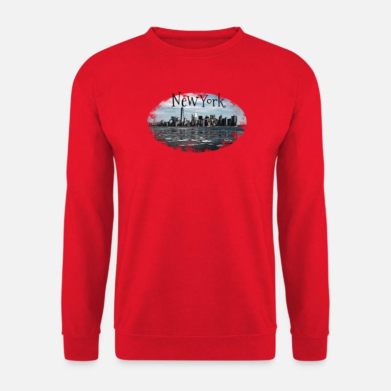 New York City Skyline - Unisex Pullover - Rot