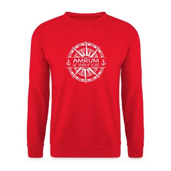 Amrum - Unisex Pullover - Rot - Vorne - Alina (178cm) & Michal (187cm)