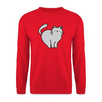 Chats Chats - Sweat-shirt Unisexe - rouge - Devant - Alina (178cm) & Michal (187cm)