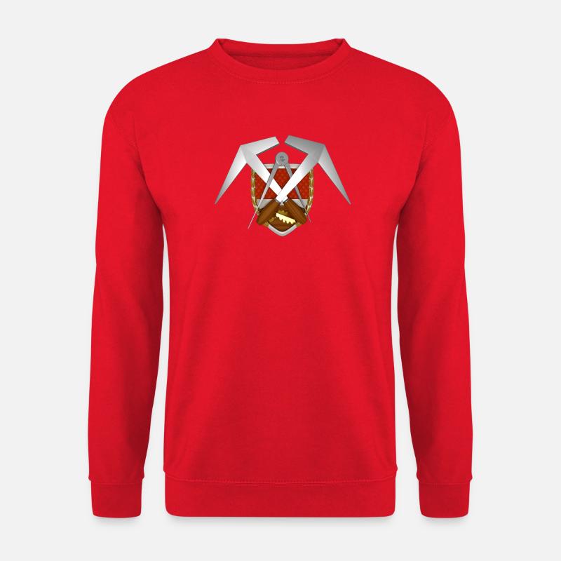 Handwerk Dachdecker Emblem - Unisex Pullover - Rot