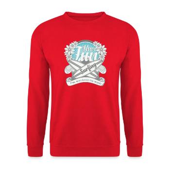 SURF, SURF - Sweat-shirt Unisexe - rouge - Devant - Alina (178cm) & Michal (187cm)