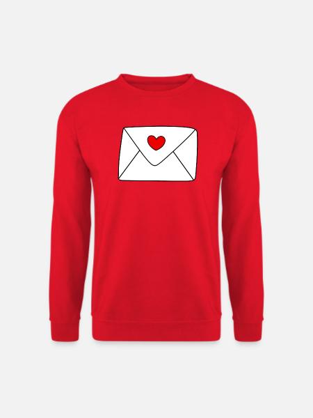 Herz Brief Liebesbrief Geschenk Valentinstag Paare - Unisex Pullover - Rot