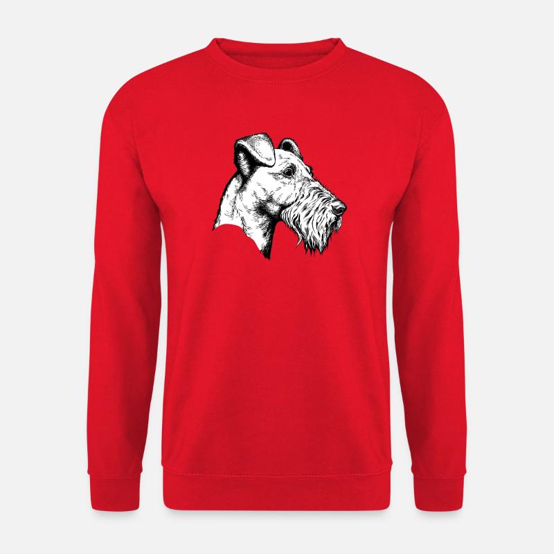 Irish Terrier Portrait - Unisex Pullover - Rot
