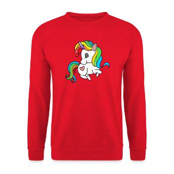 Licornes Licorne - Sweat-shirt Unisexe - rouge - Devant - Alina (178cm) & Michal (187cm)