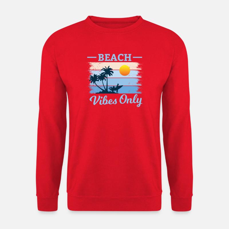 Beach Palm Tree Sunset Design - Unisex Sweatshirt - red