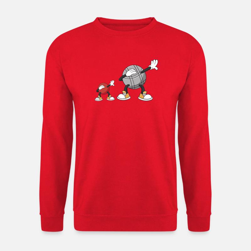 Dabbing Boulekugeln für Bouler boulen Boulesport - Unisex Pullover - Rot