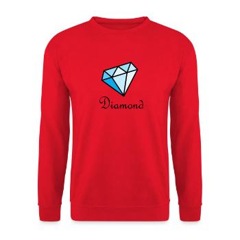 Losange géométrique bleu - Sweat-shirt Unisexe - rouge - Devant - Alina (178cm) & Michal (187cm)
